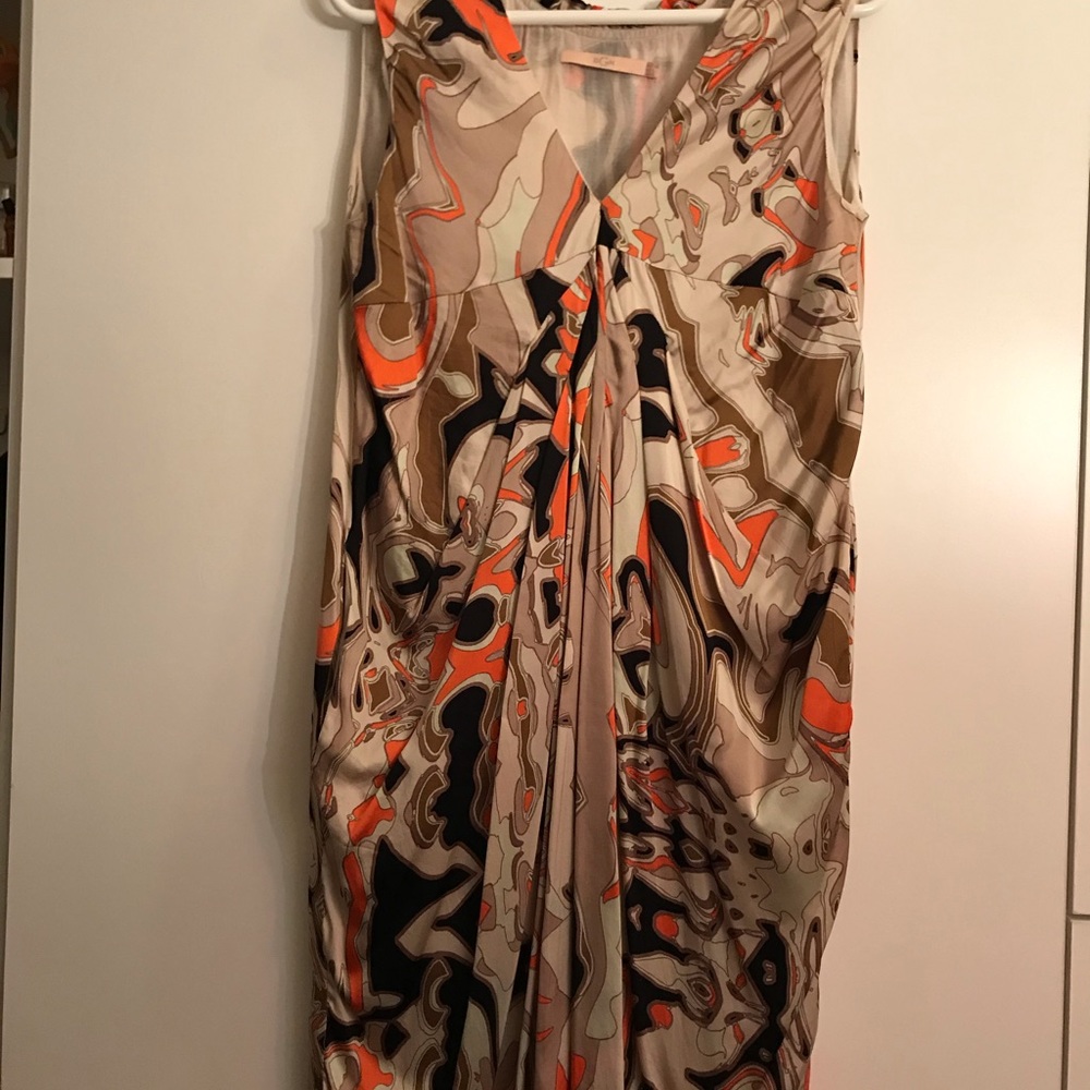 sleeveless silk women dress